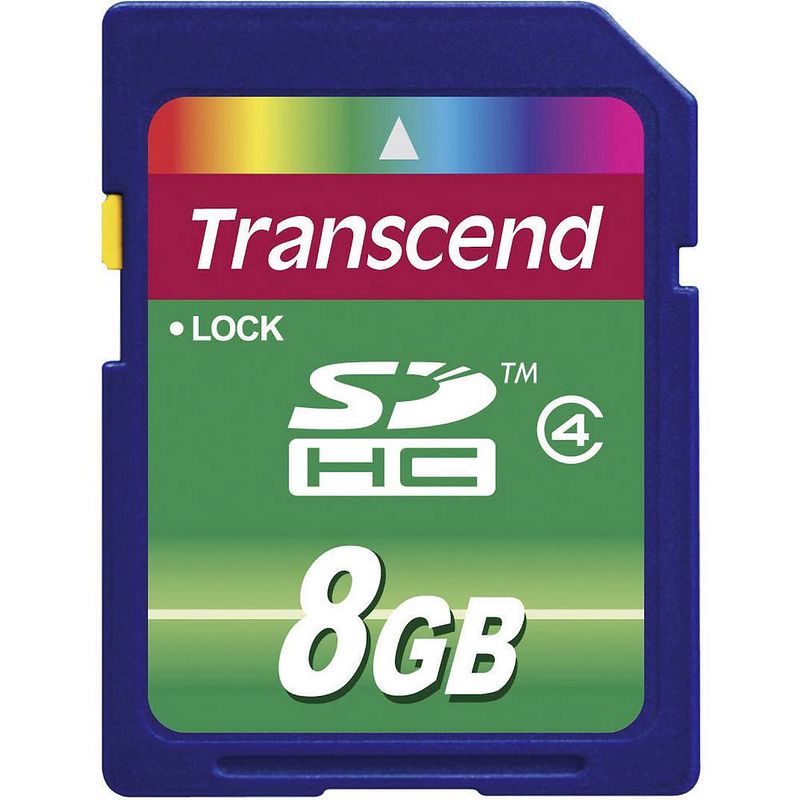 Foto van Transcend standard sdhc-kaart 8 gb class 4