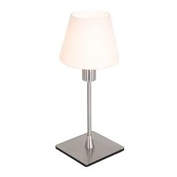Foto van Moderne tafellamp - steinhauer - glas - modern - e14 - l: 12cm - voor binnen - woonkamer - eetkamer - zilver