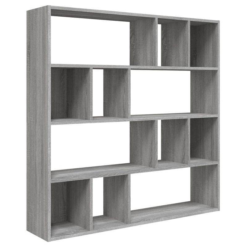 Foto van Vidaxl boekenkast 110x24x110 cm bewerkt hout grijs sonoma eikenkleurig