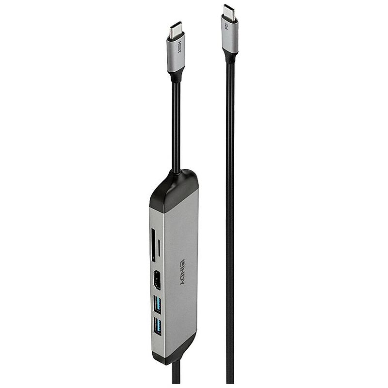 Foto van Lindy 43326 usb-c® mini-dockingstation geschikt voor merk: universeel