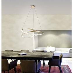 Foto van Paul neuhaus roman 2474-12 led-hanglamp 40 w bladgoud (glanzend)