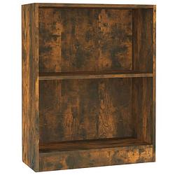 Foto van The living store boekenkast - compact en functioneel - 60 x 24 x 74.5 cm - gerookt eiken