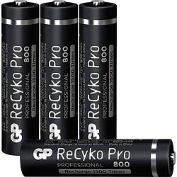 Foto van Gp recyko pro aaa 800 mah 4 stuks oplaadbare nimh batterij