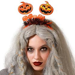 Foto van Halloween/horror verkleed diadeem/tiara - met pompoenen - kunststof - dames/meisjes - verkleedhoofddeksels