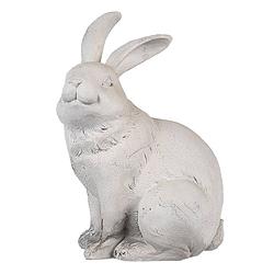 Foto van Clayre & eef beeld konijn 21 cm beige polyresin paasdecoratie beige paasdecoratie