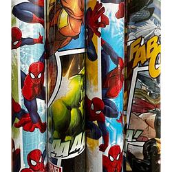 Foto van Avengers assortiment cadeaupapier inpakpapier - 2 meter x 70 cm - 4 rollen