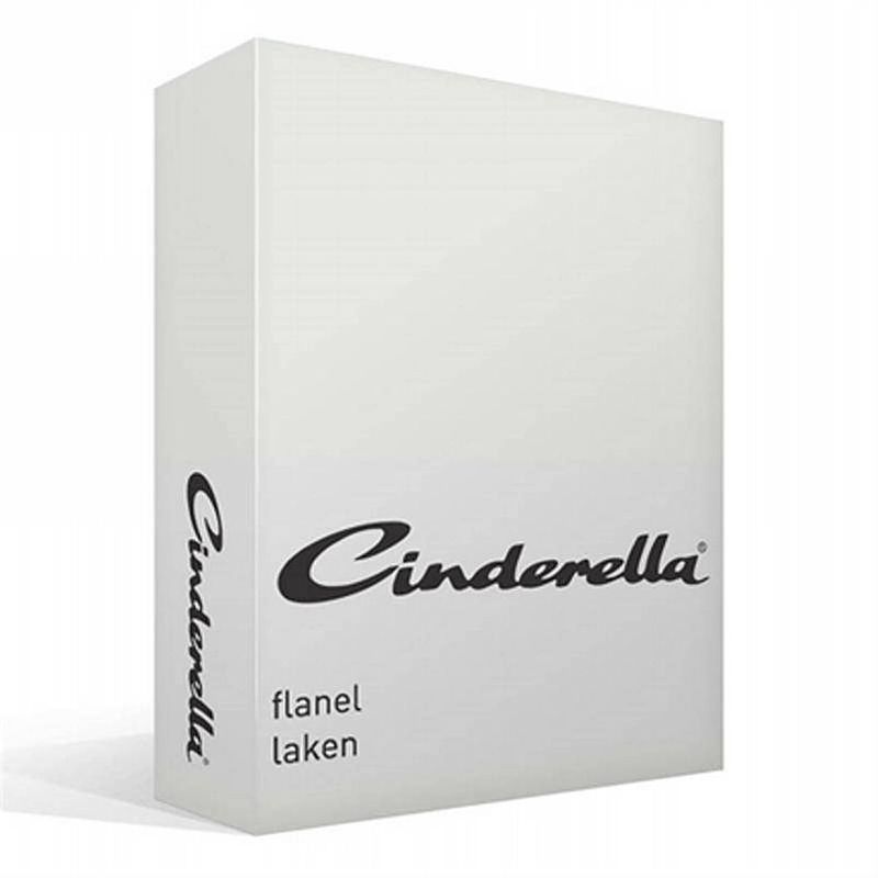 Foto van Cinderella flanel laken - 100% geruwde flanel-katoen - lits-jumeaux (240x260 cm) - off-white