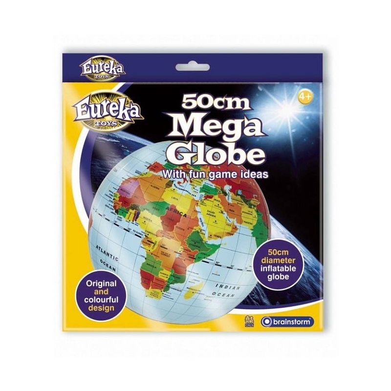 Foto van Brainstorm - opblaasbare mega globe - 50cm