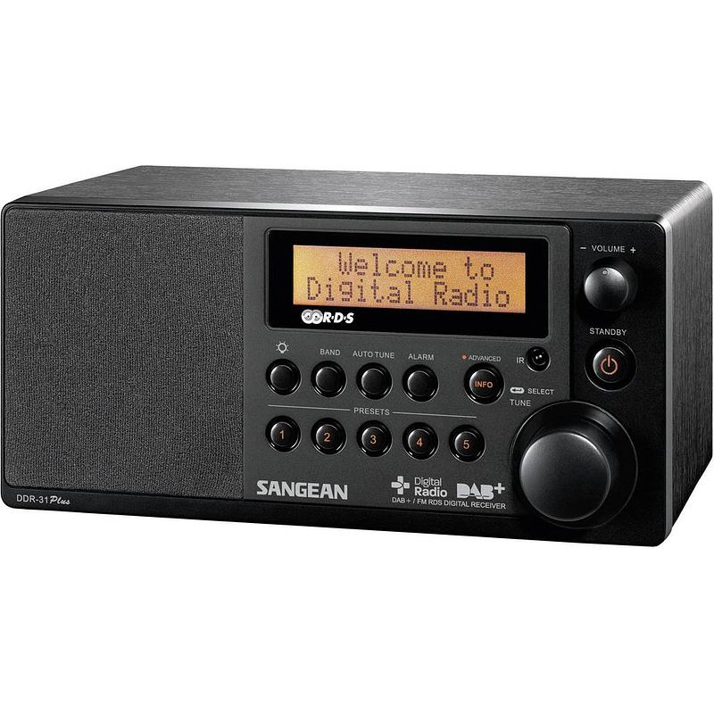 Foto van Sangean ddr-31+ tafelradio dab+, vhf (fm) aux zwart