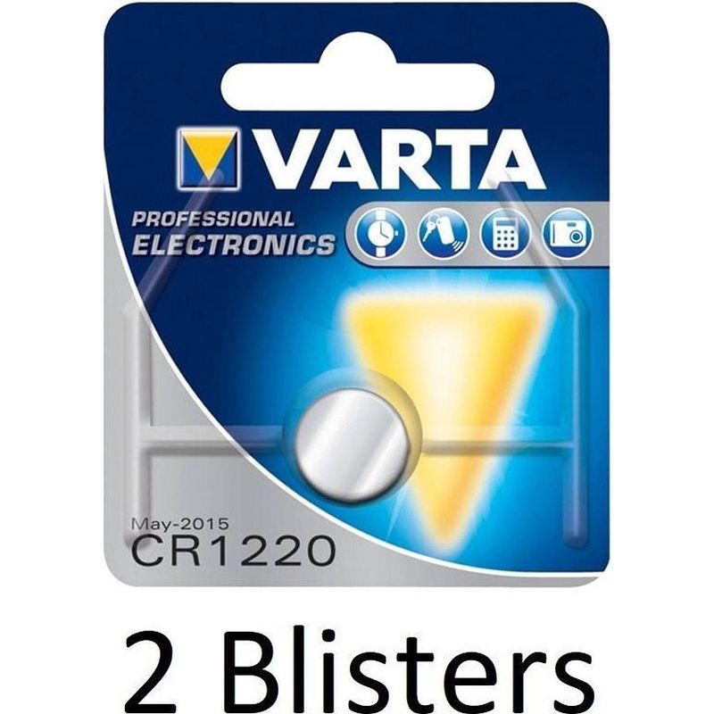 Foto van 2 stuks (2 blisters a 1 st) varta cr 1220 wegwerpbatterij