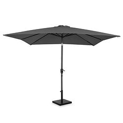 Foto van Vonroc premium parasol rosolina 280x280cm - stokparasol combi set incl. parasolvoet - grijs