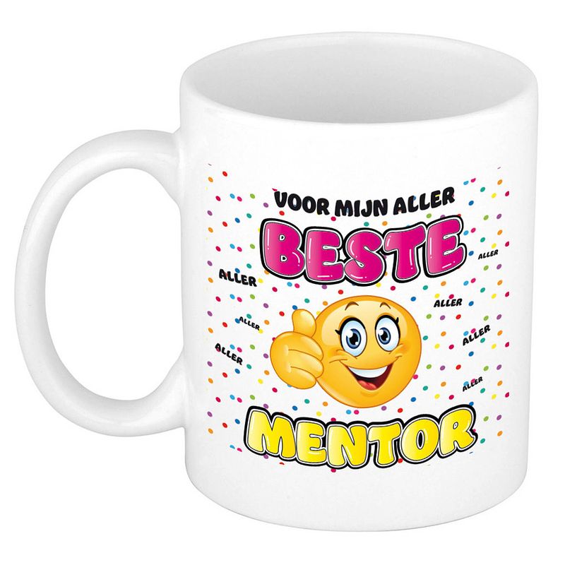 Foto van Bellatio decorations cadeau mok voor mentor - grappig - keramiek - 300 ml - juffendag - feest mokken