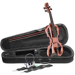 Foto van Stagg evn x-4/4 vbr elektrische viool met gigbag en hoofdtelefoon (violin burst)