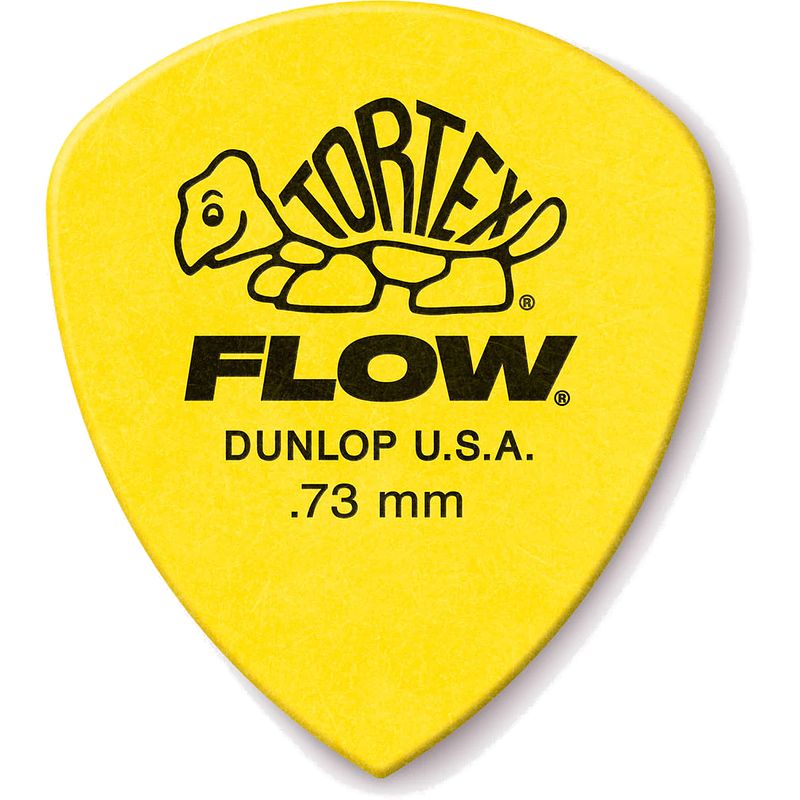 Foto van Dunlop tortex flow pick 0.73mm plectrumset (12 stuks)