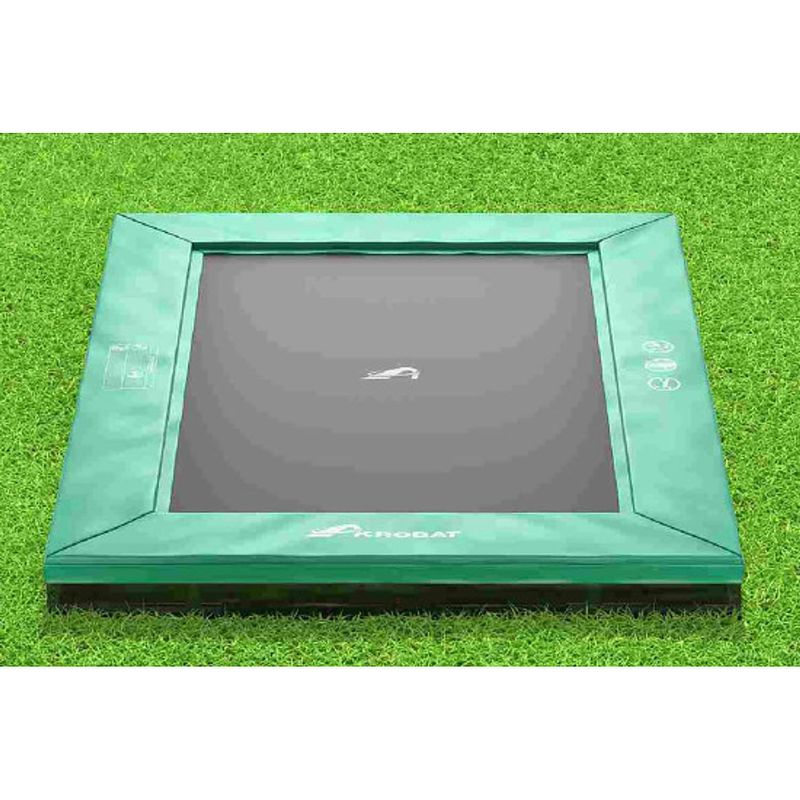 Foto van Akrobat trampoline primus inground - 335 x 244 cm - rechthoek - groen