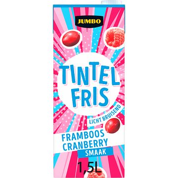 Foto van Jumbo tintelfris framboos cranberry 1kcal 1,5l