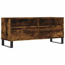 Foto van Vidaxl tv-meubel 100x34,5x44,5 cm bewerkt hout gerookt eikenkleurig