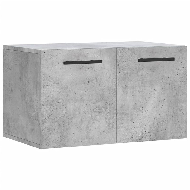 Foto van The living store wandkast betongrijs - 60 x 36.5 x 35 cm - duurzaam bewerkt hout