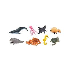 Foto van Safari mini-figuren good luck zeedieren 2 cm rubber 8 stuks