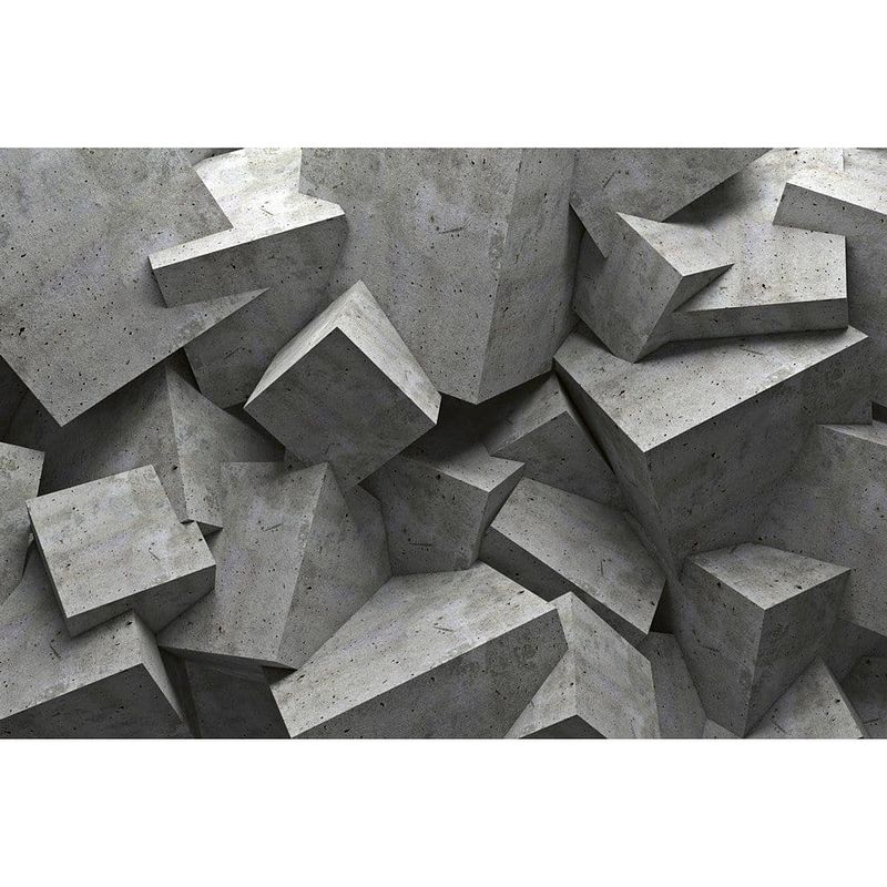 Foto van Dimex concrete cubes vlies fotobehang 375x250cm 5-banen