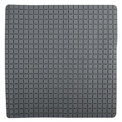 Foto van Msv douche/bad anti-slip mat badkamer - rubber - grijs - 54 x 54 cm - badmatjes