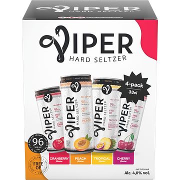 Foto van Viper hard seltzer variety pack 4x330ml bij jumbo