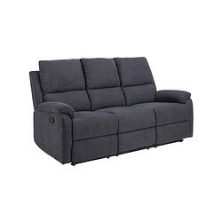 Foto van Sabel bank 3 persoons relaxfauteuil grijs.