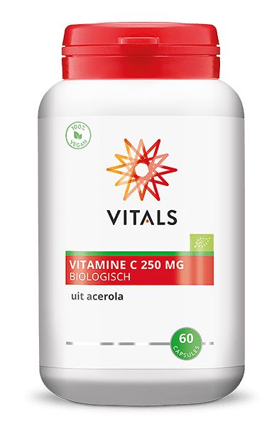 Foto van Vitals vitamine c 250 mg biologisch capsules