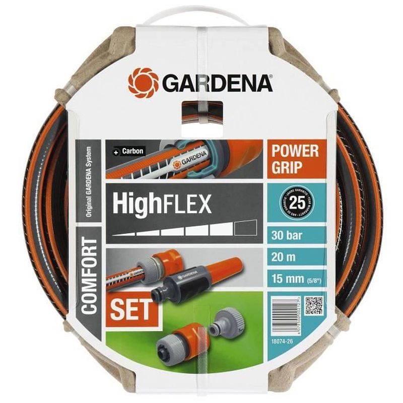 Foto van Gardena tuinslang highflex 20m ø15 mm + lans en toegang