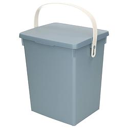 Foto van Blauwe afsluitbare vuilnisbak/afvalbak voor gft/organisch afval 5,5 liter - prullenbakken