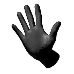 Foto van Dula wegwerp handschoenen - maat m - nitril handschoen - poedervrij - zwart - 100 stuks