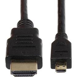 Foto van Joy-it k-1481 hdmi-kabel raspberry pi [1x hdmi-stekker - 1x hdmi-stekker d micro] 3.00 m zwart