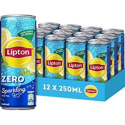 Foto van Lipton zero sparkling ice tea 12 x 250ml bij jumbo