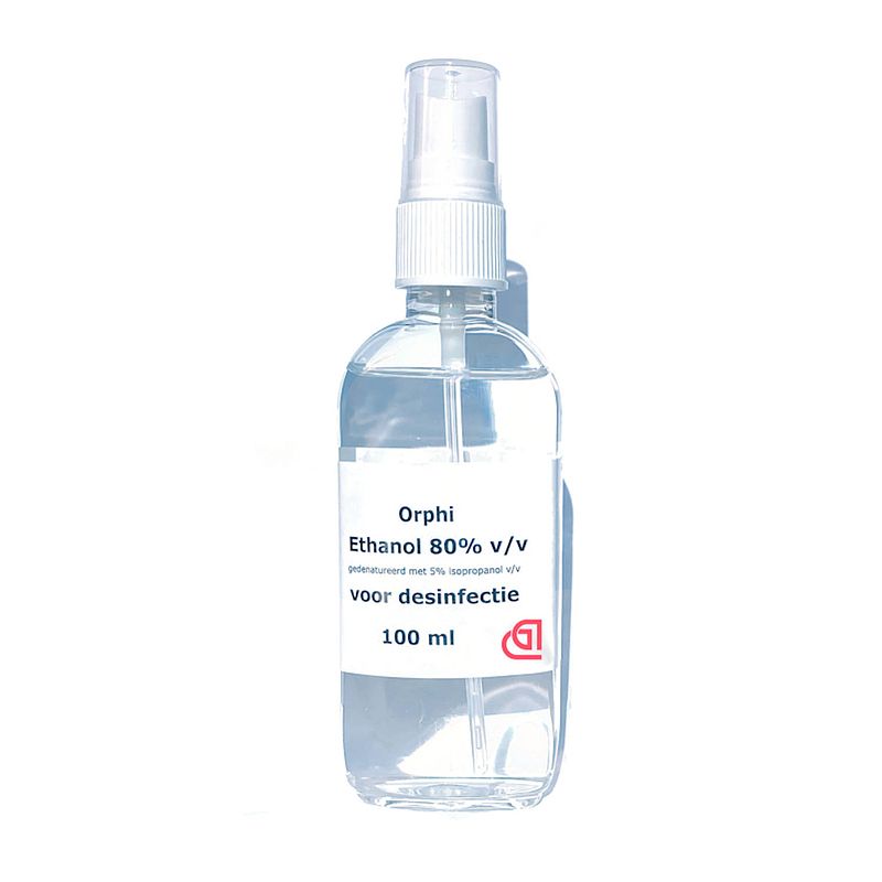 Foto van Dermarolling desinfectie spray alcohol 80% - 100ml. met spray kop.