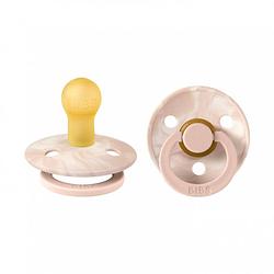 Foto van Bibs - round pacifier - stage 1 fopspeen - 0+ maanden - 2 stuks - blush ivory / blush ivory