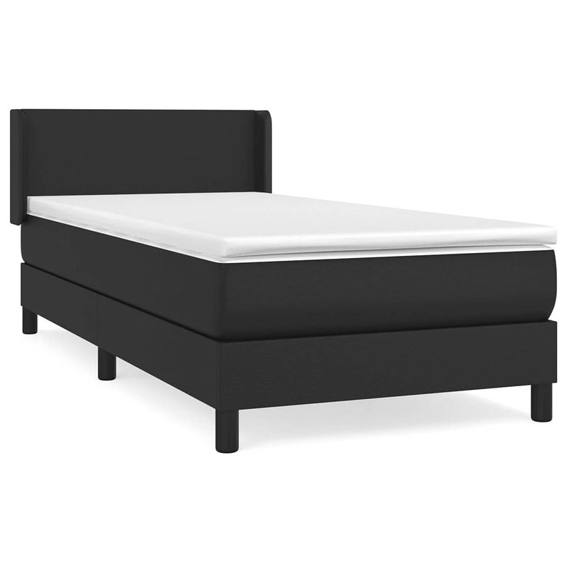 Foto van The living store boxspringbed - kunstleren bedframe - pocketvering matras - huidvriendelijk topmatras - 203x83x78/88 cm