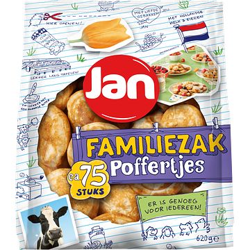 Foto van Pannenkoeken, poffertjes of pancakes 2 verpakkingen a 100810 gram m.u.v. jan poffertjes 12 stuks | jan poffertjes familiezak 620g aanbieding bij jumbo