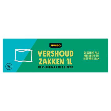 Foto van Jumbo vershoudzakken 1 l 40 stuks