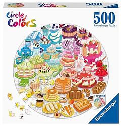Foto van Round puzzle circle of colors - desserts/pastries (500 stukjes) - puzzel;puzzel (4005556171712)