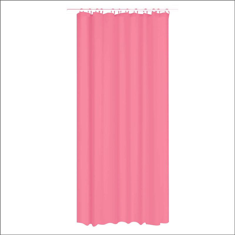 Foto van Orange85 roze douchegordijn - met ringen - 180x200 cm - polyester