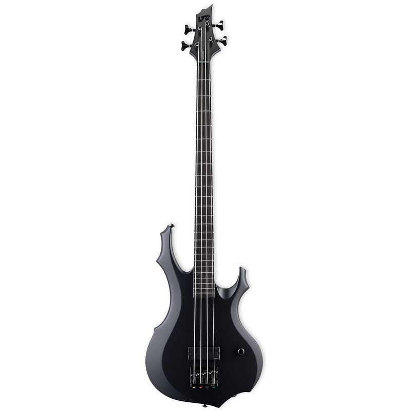 Foto van Esp ltd f-4 black metal black satin elektrische basgitaar