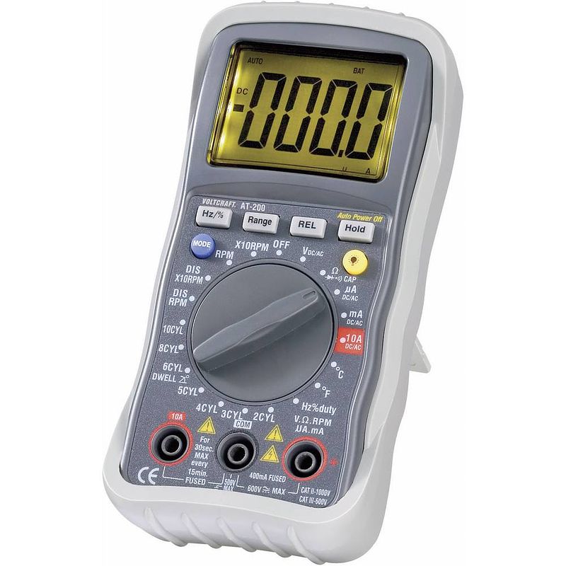 Foto van Voltcraft at-200 multimeter digitaal automotive cat iii 600 v weergave (counts): 4000