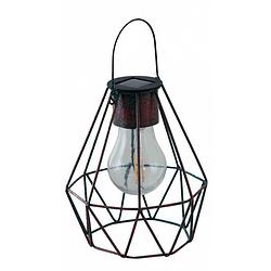 Foto van Luxform hanglamp dusseldorf solar 13 x 16 cm staal koper