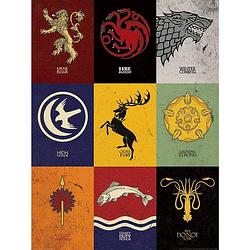 Foto van Pyramid game of thrones sigils kunstdruk 60x80cm