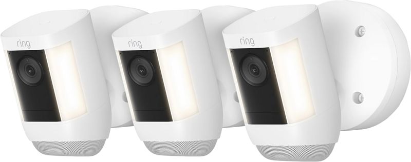 Foto van Ring spotlight cam pro - wired - wit - 3-pack