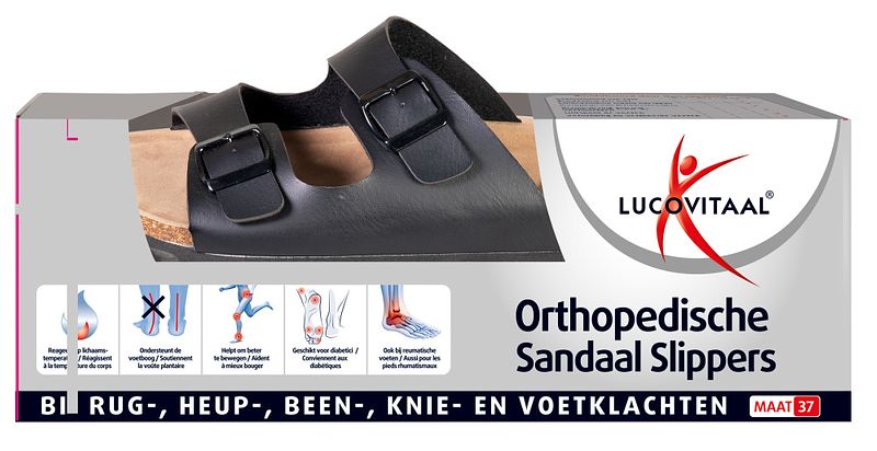 Foto van Lucovitaal orthopedische sandaal slippers maat 37