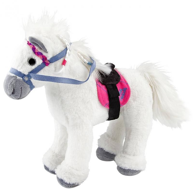 Foto van Miss melody knuffelpaard junior 28 x 27 cm polyester wit