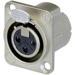 Foto van Neutrik nc3fd-lx xlr-connector flensbus, contacten recht aantal polen: 3 zilver 1 stuk(s)