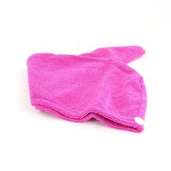 Foto van Orange85 haarhanddoek - microvezel - roze - 1,5 x 51 x 21 cm - nylon - polyester - badkamer - accessoires