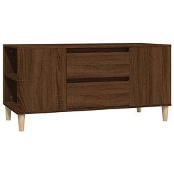 Foto van The living store tv-meubel - scandinavische stijl - meubel - afmetingen- 102 x 44.5 x 50 cm - kleur- bruineiken